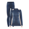 Dámska funkčná súprava Craft Core Dry Baselayer tmavomodrá s ružovou XL