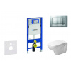 Geberit Duofix Modul na závesné WC s tlačidlom Sigma30, matný chróm/chróm + Duravit D-Code - WC a doska, Rimless, SoftClose 111.300.00.5 NH7