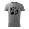 Nápis Krav Maga - Tričko detské bavlnené - 146 cm/10 rokov ( Tmavosivý melír )