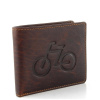 Pánska peňaženka s razbou bicykla brown 66-3701/M