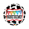 Fóliový balónik kravský vzor - Happy Birthday - 45 cm