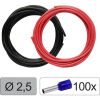 Quadrios 25CW129 jeden drôt, LiFY, 2.5 mm², červená, čierna, 1 sada; 25CW129