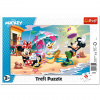 Mickey Mouse Zábava na pláži rámové puzzle 15ks - Trefl