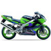 NÁLEPKY NA MOTOCYKEL JUULA PRE KAWASAKI ZX 9R 2001 ZELENÁ 7F