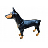 ZÁHRADNÁ POSTAVA - VEĽKÝ ČIERNY STOJÍCI DOBERMAN (ZÁHRADNÁ POSTAVA - VEĽKÝ ČIERNY STOJÍCI DOBERMAN)
