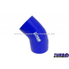 Silikónové koleno TurboWorks 45° 63mm, Modré, Dĺžka: 100mm