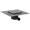 Hansgrohe RainDrain Point - Úplná sada podlahového vpustu 150x150, kartáčovaná nerezová oceľ 56248800