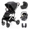 ZOPA Set kočárek Quest+ korba+ adaptéry+ autosedačka, Vulcan Black/Silver