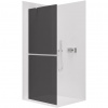 CERANO - Sprchová zástena Walk-in Onyx YL/P - 8 mm + polička/držiak na uteráky - chróm, grafitové sklo - 130x200 cm