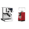 Rancilio Silvia BC PID, white + Eureka Mignon Specialita, CR ferrari red