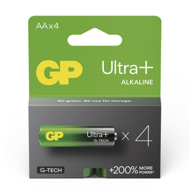 GP BATERIE GP Alkalická baterie ULTRA PLUS AA (LR6)- 4ks 1013224000