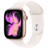 Inteligentné hodinky Apple Watch Series 11 GPS 46mm ružovo zlatý hliník - svetlo ružový športový remienok - S/M (MEV64WF/A)