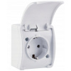 BERGE Jedna hermetická prisadená zásuvka IP44