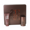 Carolina Herrera 212 Sexy SET: Toaletná voda 50ml + Sprchový gél 100ml pre mužov