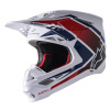 přilba SUPERTECH S-M10 CARBON META2, ALPINESTARS (bílá/červená/modrá lesklá, vel. XL) M140-1547-XL