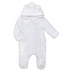 Baby Nellys Kombinézka /overal Minky s kapucňou a uškami - biela, veľ. 80 Baby Nellys