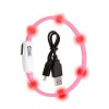 Obojek USB Visio Light LED nabíjecí 35cm růžový KAR