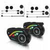 2x V8 INTERKOM INTERCOM MOTOCYKLOVÝ BLUETOOTH 1000, IPX67 Bluetooth 5.2 FM