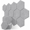 AKUSTICKÉ PANELY SIVÉ HEXAGON 12x 36X30X1
