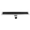 GELCO MANUS BLACK nerezový sprchový kanálik s roštom ONDA, 850x130x55mm GMO14B