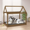 vidaXL Posteľ pre psa medovohnedá 111x80x100 cm borovicový masív 822220