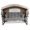 Záhradná hojdačka Ravenna Lux Black Edition s moskytiérou as bočnými stolíkmi G050-06IB PATIO