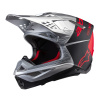 přilba SUPERTECH S-M10 FLOOD, ALPINESTARS (stříbrná/černá matná/oranžová fluo) 2024 M140-2204