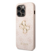 Zadný kryt Guess PU 4G Metal Logo pre iPhone 14 Pro Pink