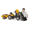 FALK Šlapací traktor Super Loader s nakladačem a vlečkou žlutý (FA-2035M)