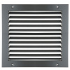 Dalap GMASs 400x400 hranatá hliníková větrací mřížka s nastavitelnou žaluzií, šedá