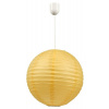 Stropná lampa Kokon papierová guľa žltá 60W/kábel