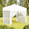 Skladací párty stan s bočnicami biely 2x2 m-ForU-93510