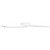 COLLAR Lesklé kožené vodítko, 122cm/18mm, biela