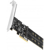 AXAGON radič do PCIe pre 2x SATA 6G + 2x M.2 SSD / PCES-SA4M2 / dĺžka: 2230 až 2280