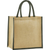 Westford Mill Taška Mini W477, nákupní, jutová, objem 6l COT500477ag099-natural/oli UNI Natural/zelená olivová