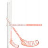 Zone floorball MONSTR AIR SL Curve 1.0° 27 white/light coral biela / červená, Pravá (pravá ruka dole), 96cm (=106cm)