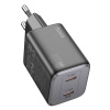 Cestovná nabíjačka HOCO N42 GaN, 2x USB C, PD 45W (1x 25W, 1x 20W), QC 3.0, farba čierna