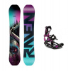 Raven Dahlia Carbon Mint/Pink dámsky snowboard + Raven Fastec FT360 black/fuchsia viazanie - 154 cm + M (EU 39-42)