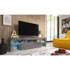 Cama Meble Tv stolík TORO 158, sivý mat/sivý vysoký lesk/sivý vysoký lesk