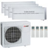 Klimatizácia Mitsubishi LN 4x 2,5kW multisplit + vonk.j. 8kW (prírodná biela)