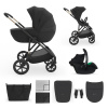 KINDERKRAFT Prime 3 + Mink Pro 2 i-Size venezia black 2026