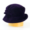 Dámsky zamatový klobúk - fialová 57-58