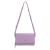 Dámska crossbody koženková kabelka Fialová