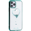 Púzdro Silikonové Kingxbar Wish Series Swarovski pre iPhone 11 Pro Max Green