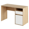 Kondela PC stôl, 120x53cm, dub sonoma, biely, BILI NEW