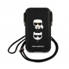 Karl Lagerfeld a Choupette Head Saffiano PU Pouch S/M Black