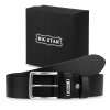 Opasok - Bygonee Black Belt - mužský produkt (Čierny stroj na čierne nohavice mužov)