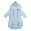 Kombinézka s kapucňou do autosedačky, kočíka Lux Baby Nellys ®prošívaná - modrá - 62 (2-3m)