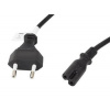 LANBERG CEE 7/16 na IEC 320 C7 EURO (RADIO) POWER CORD 3M VDE černý