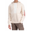 Alpha Industries mikina pánska FRONT PRINT HOODY jet stream white Veľkosť: L, Farba: béžová